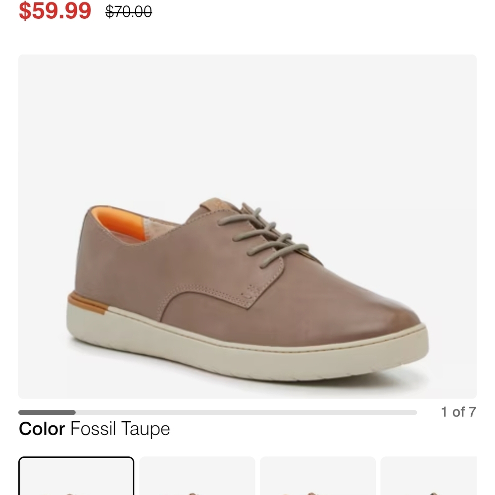 Men's Fossil Taupe Casual Shoes